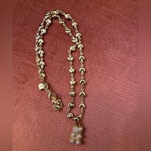 Gold Gummy Bear Heart Necklace